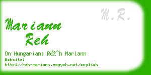 mariann reh business card